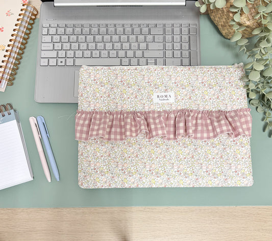 Funda ordenador o tablet JULIETA + VICHY ROSA