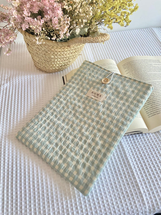 Funda libro VICHY AZUL AQUA