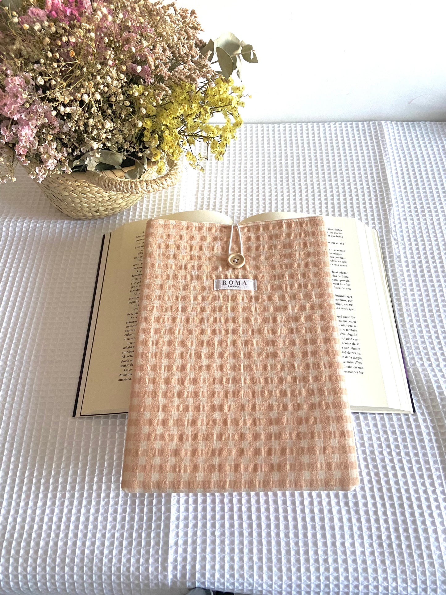 Funda libro VICHY MELOCOTÓN