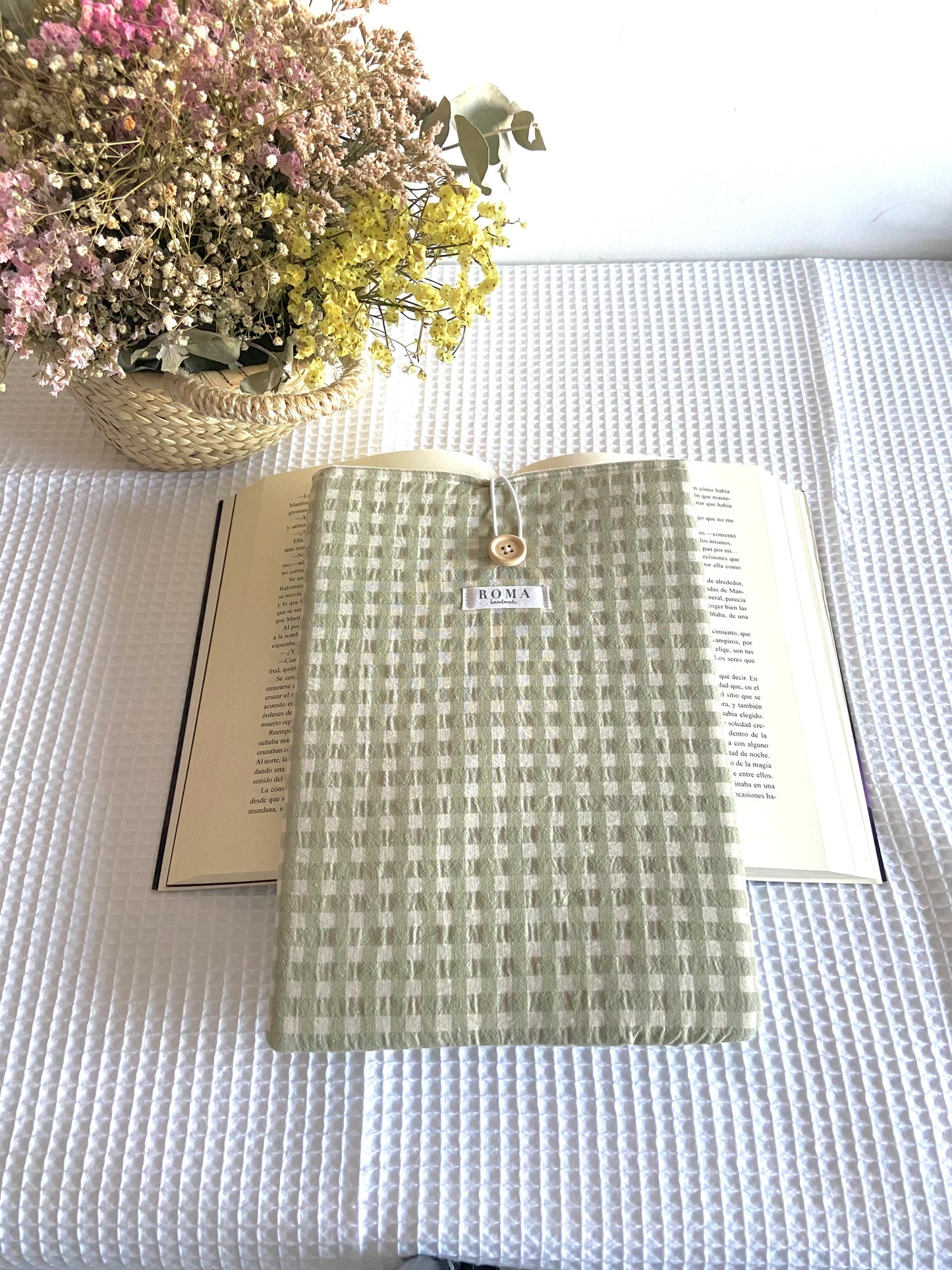 Funda libro VICHY VERDE