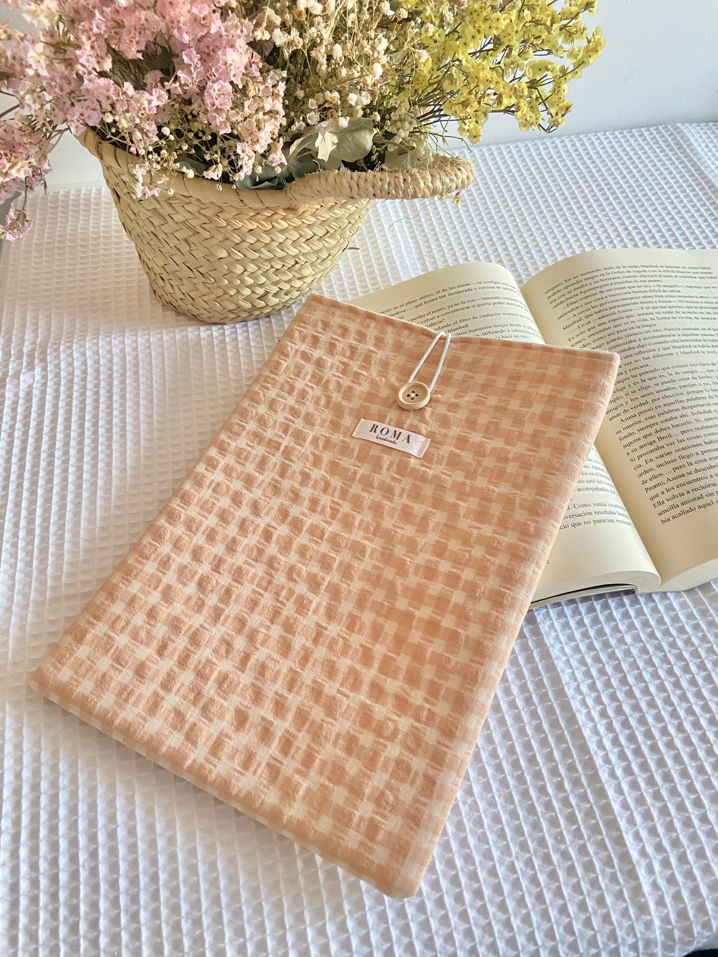 Funda libro VICHY MELOCOTÓN