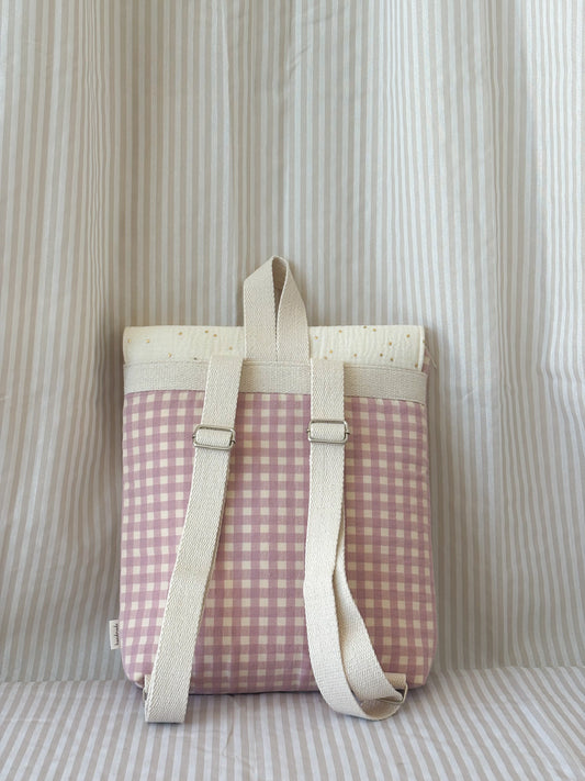 Mochila VICHY ROSA + GOLDEN