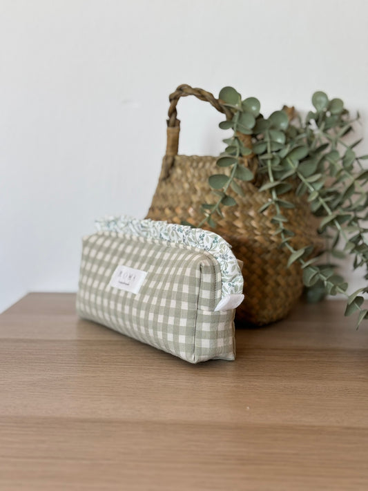 Estuche VICHY VERDE - OLIVIA