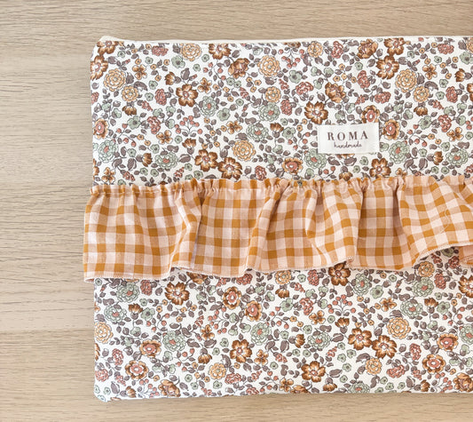 Funda ordenador o tablet BRUNA + VICHY CARAMELO