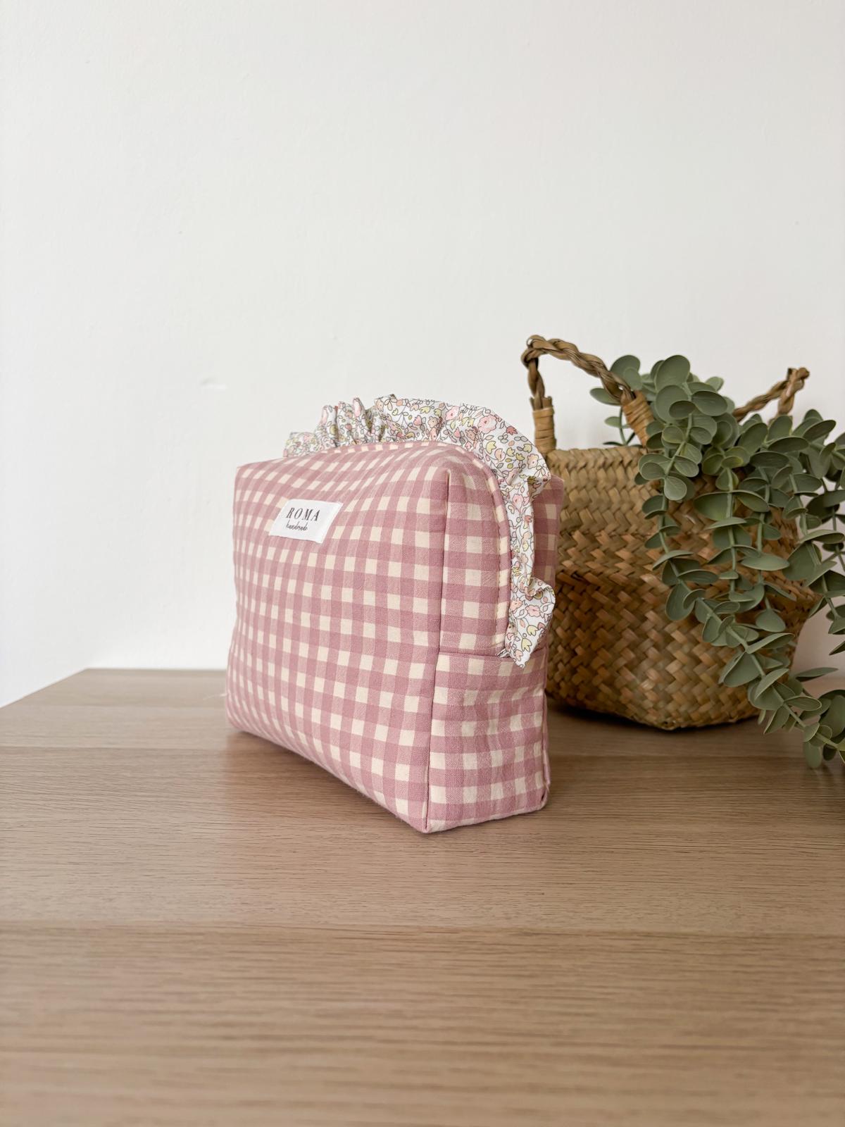 Neceser VICHY ROSA + volante JULIETA