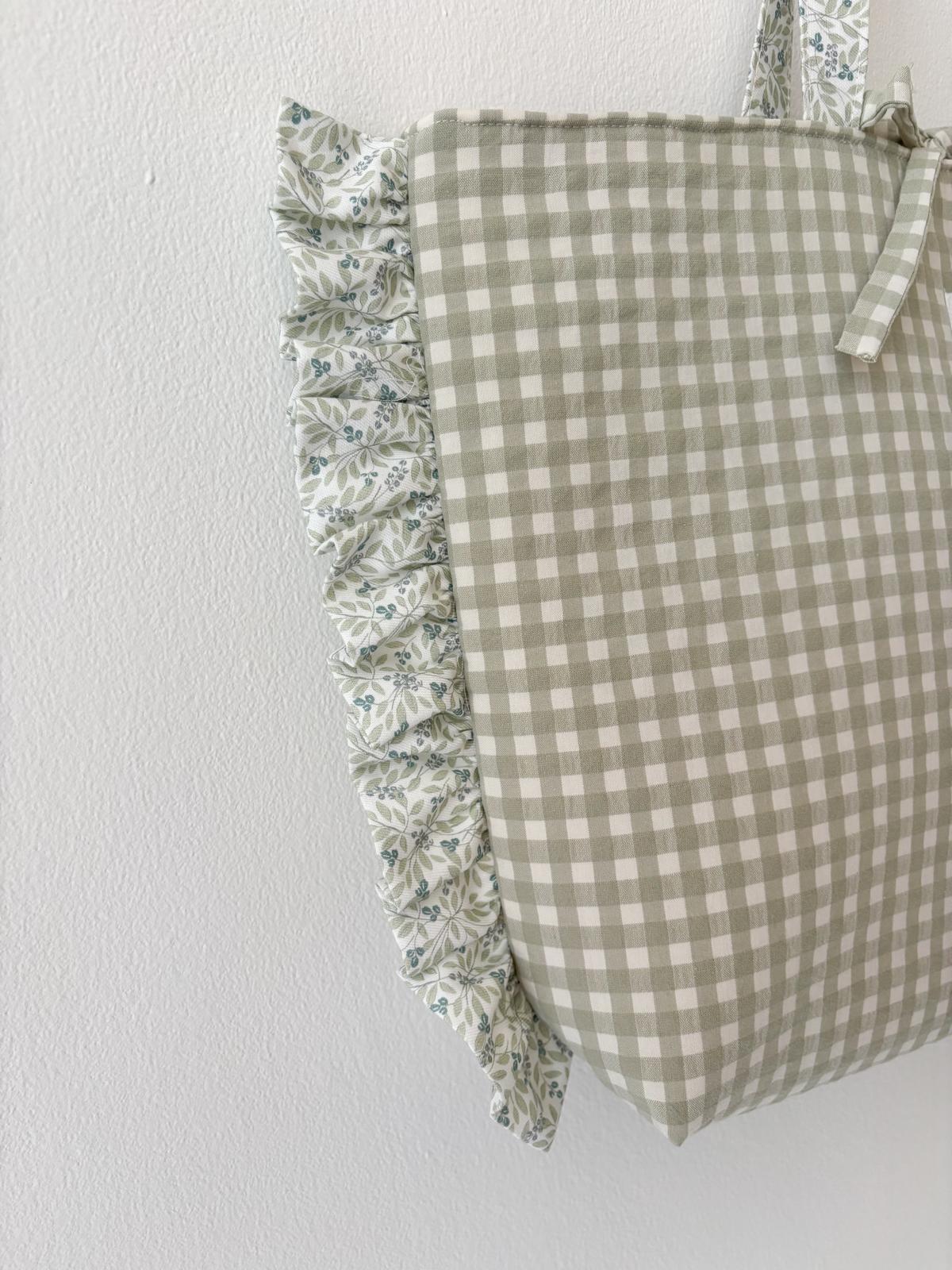 Bolso VICHY VERDE + volantes OLIVIA