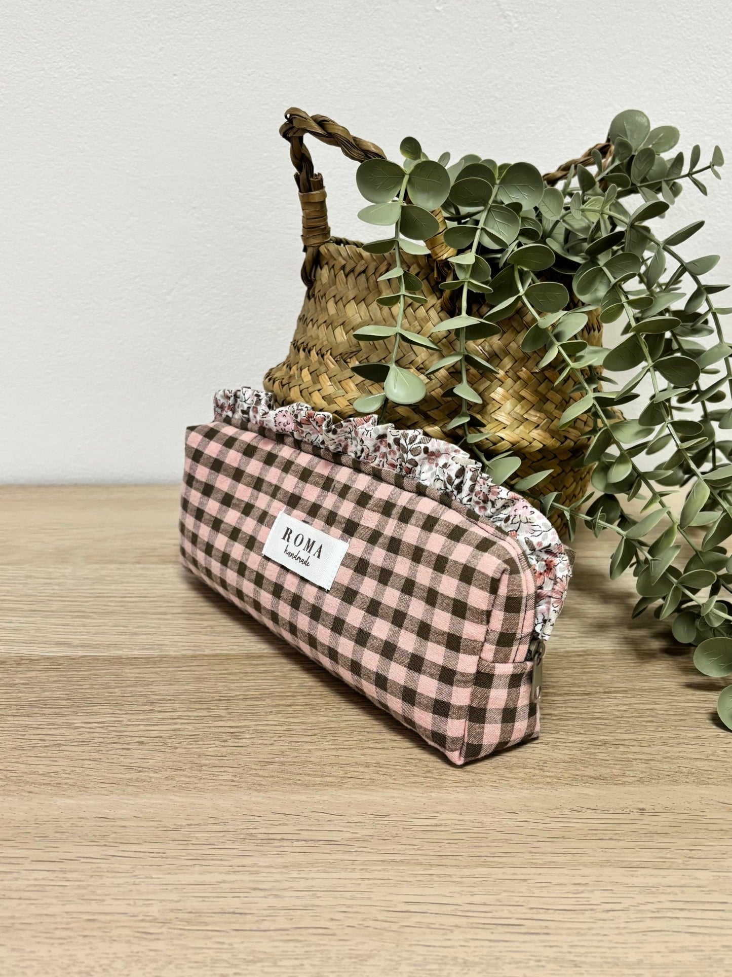 Estuche VICHY CHOCOLATE - NOA hecho artesanalmente en España.