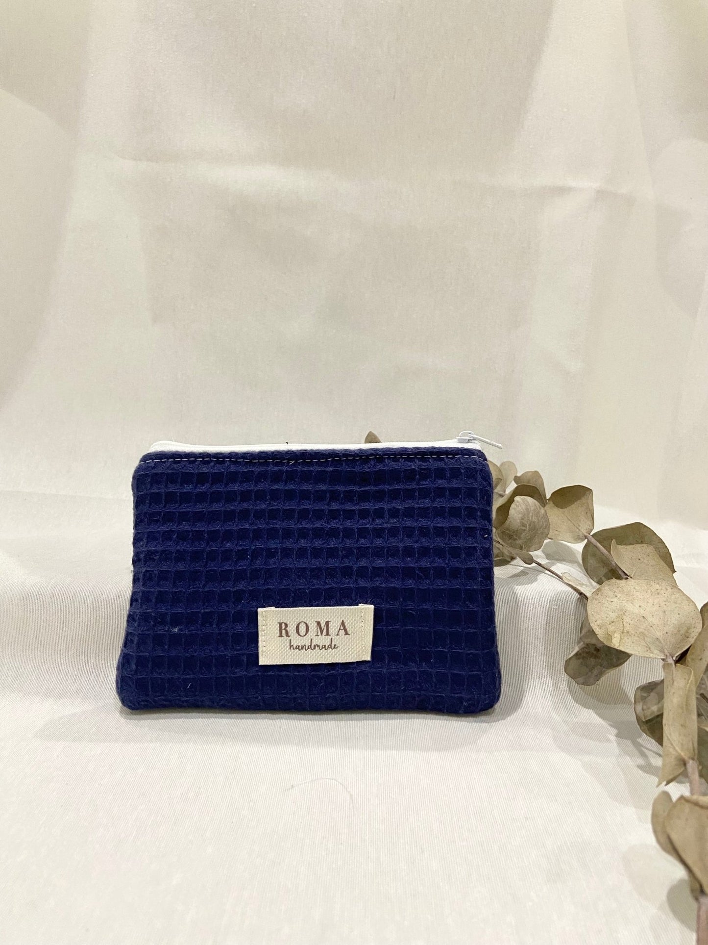 Monedero WAFFLE MARINO hecho artesanalmente en España.