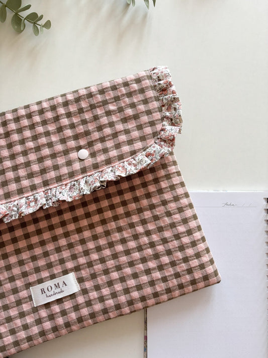 Portadocumentos VICHY CHOCOLATE hecho artesanalmente en España.