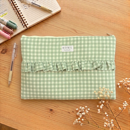 Funda ordenador o tablet VICHY VERDE + volante