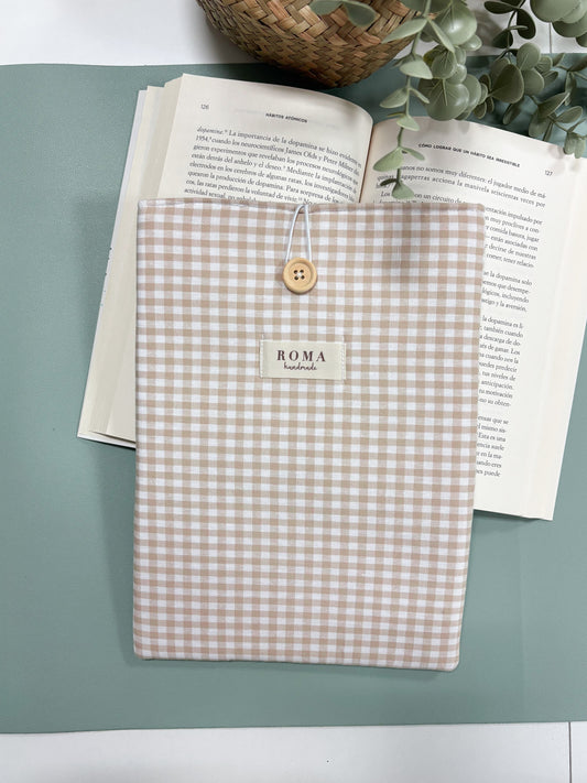 Funda para libro VICHY BEIGE