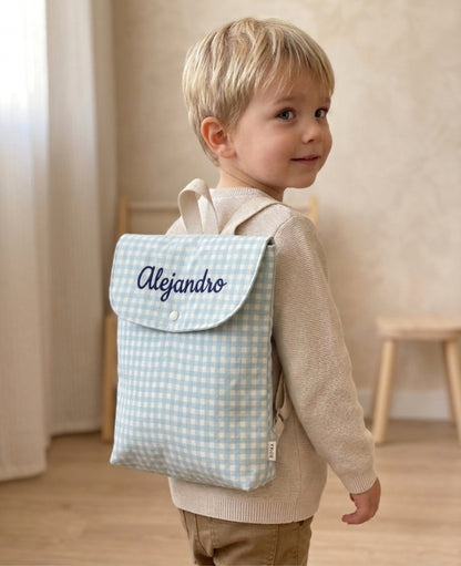 Mochila VICHY AZUL AQUA
