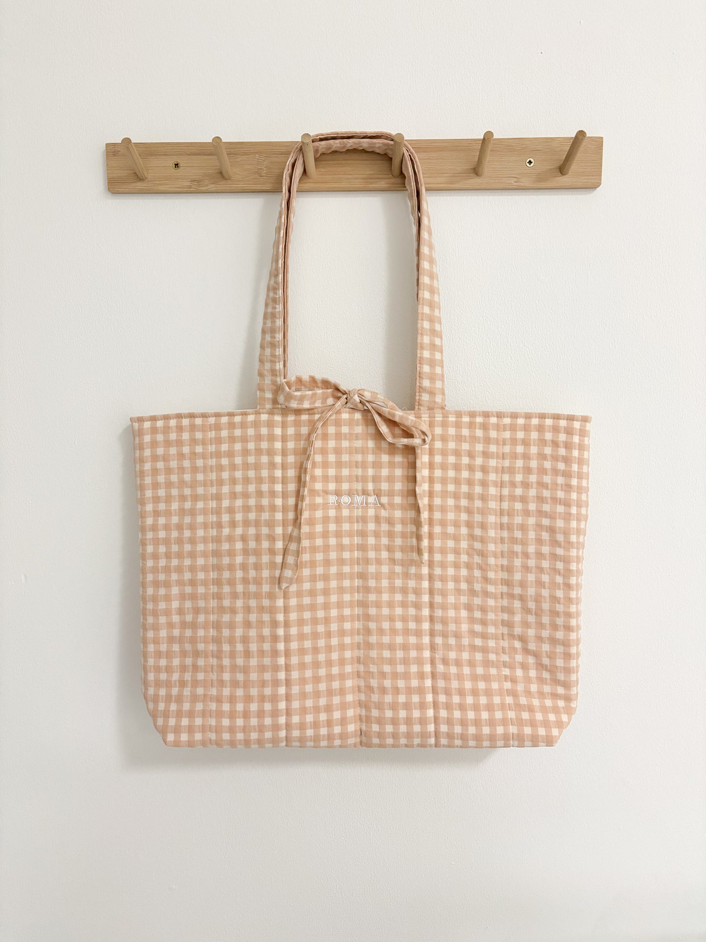 Bolso acolchado VICHY MELOCOTÓN