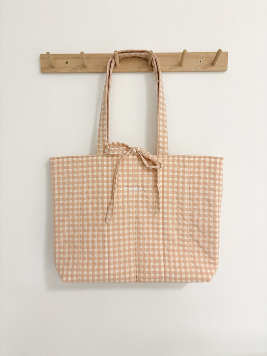 Bolso acolchado VICHY MELOCOTÓN