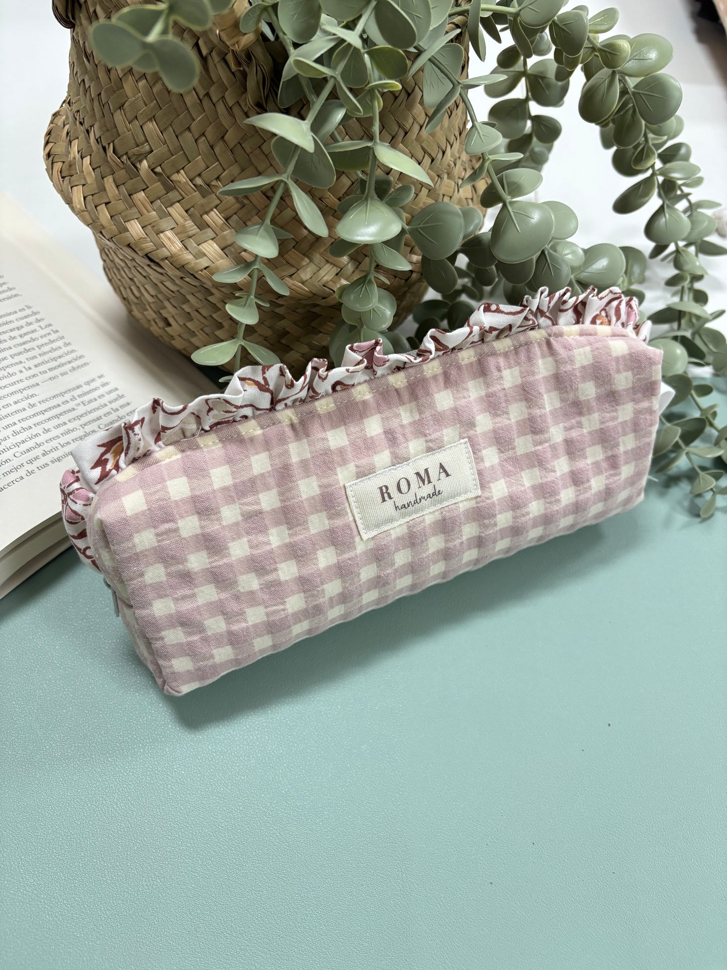 Estuche VICHY ROSA + volante AGATHA