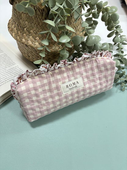 Estuche VICHY ROSA + volante AGATHA