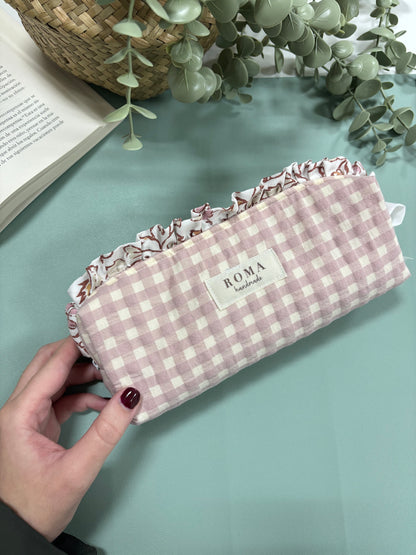 Estuche VICHY ROSA + volante AGATHA