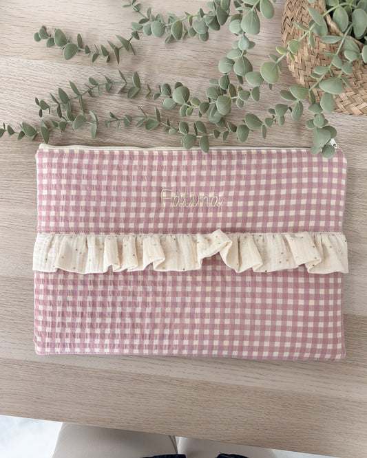 Funda ordenador o tablet VICHY ROSA + GOLDEN