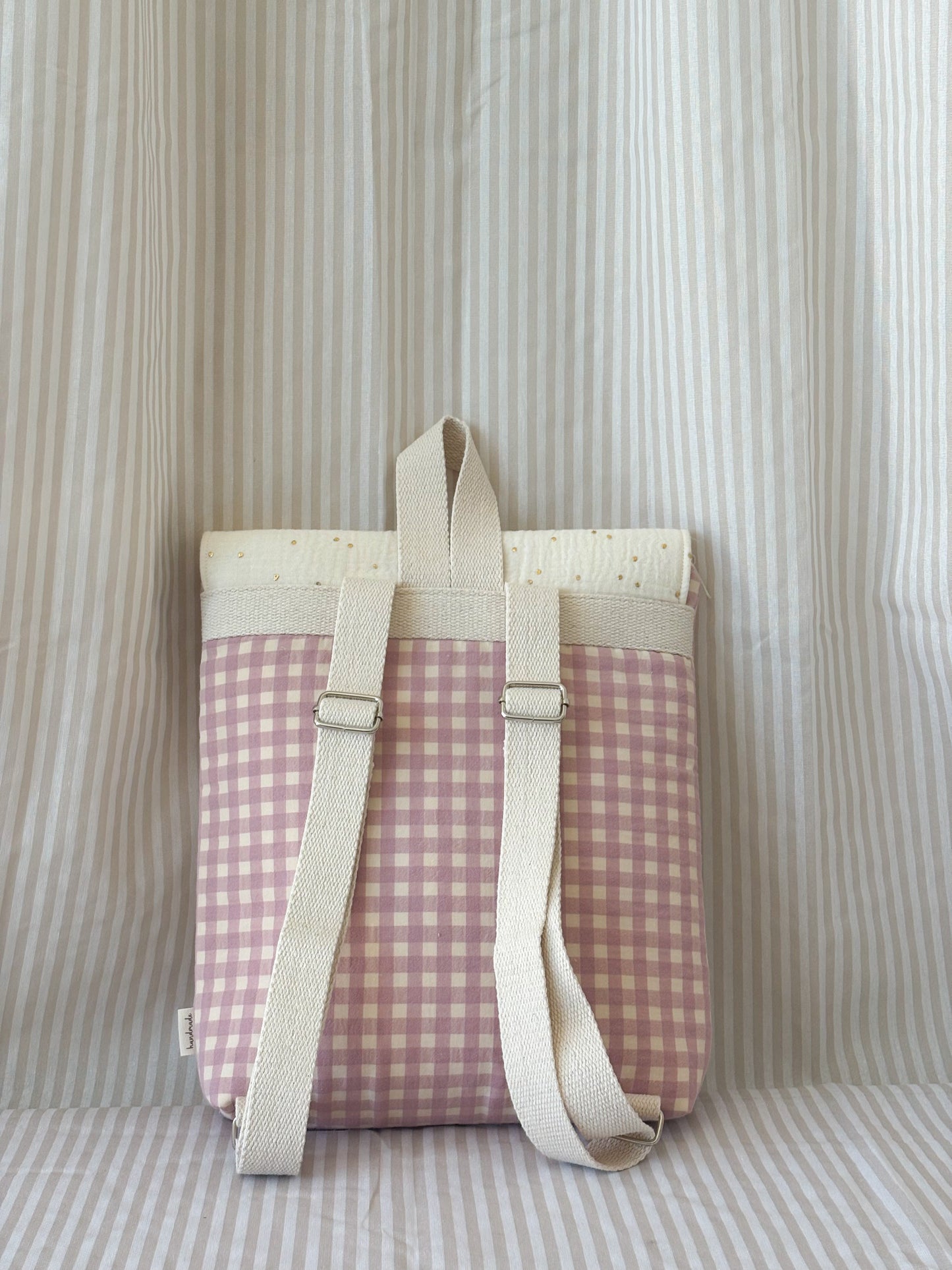 Mochila VICHY ROSA + GOLDEN