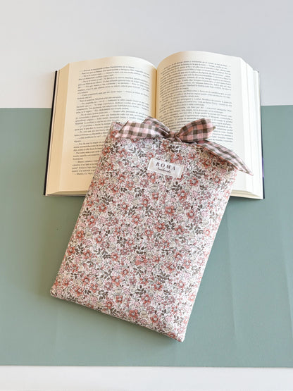 Funda para libro NOA con lazo VICHY CHOCOLATE