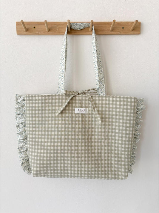 Bolso VICHY VERDE + volantes OLIVIA