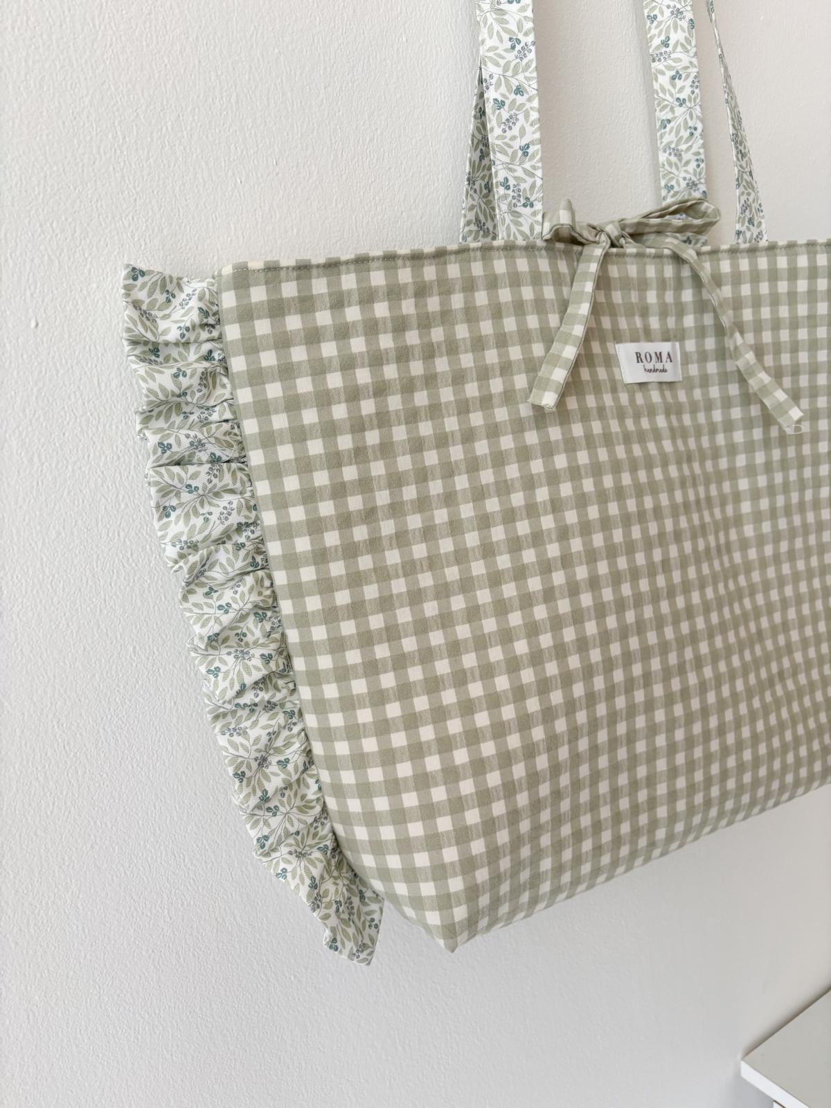 Bolso VICHY VERDE + volantes OLIVIA