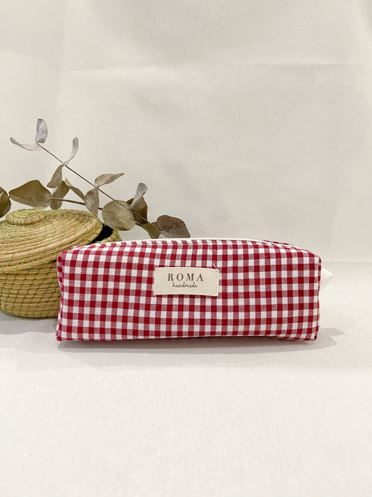 Estuche VICHY BURDEOS hecho artesanalmente en España.