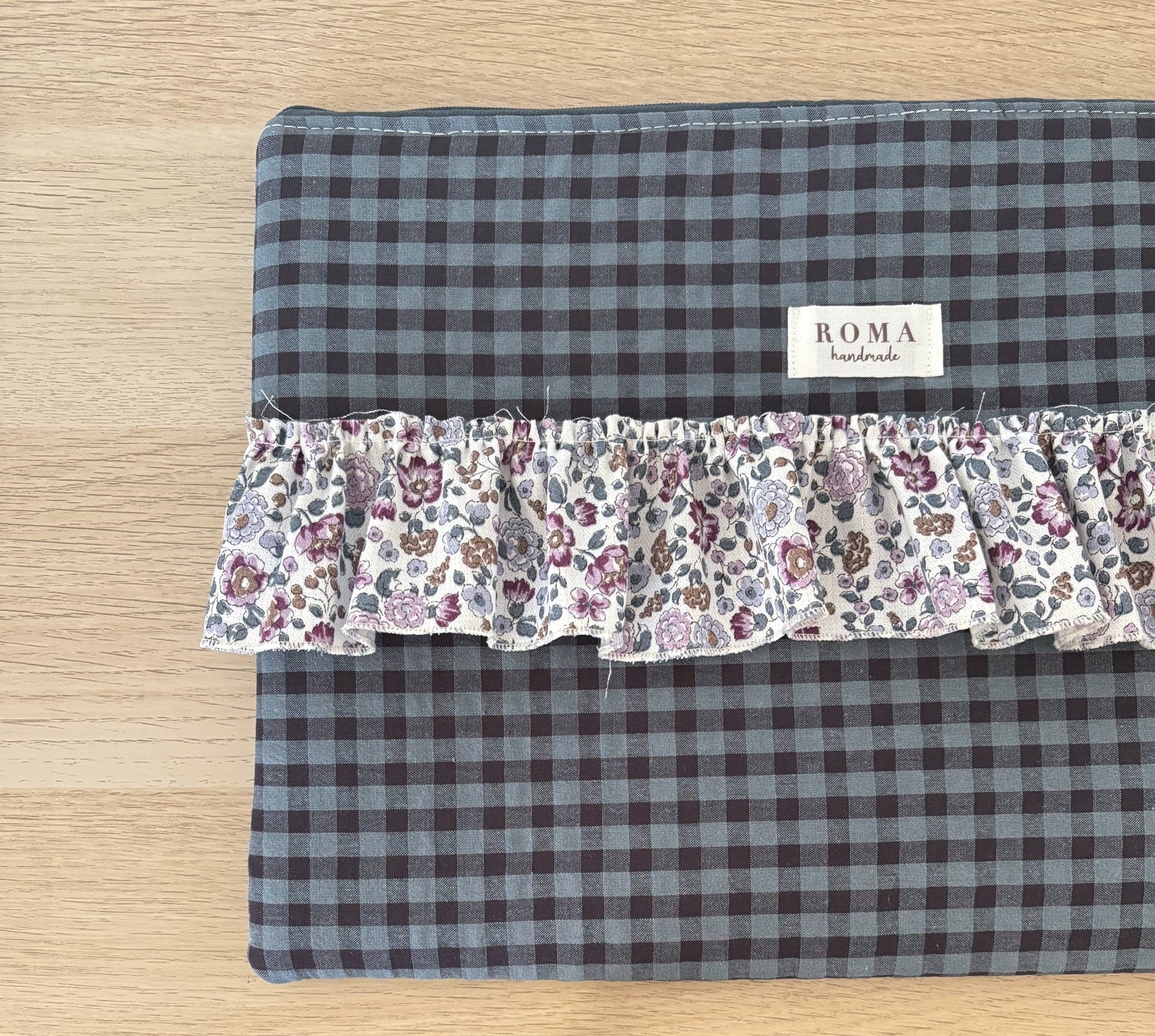 Funda ordenador o tablet VICHY MARINO + EMMA hecho artesanalmente en España.