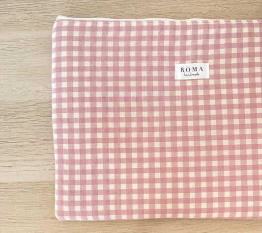 Funda ordenador o tablet VICHY ROSA hecho artesanalmente en España.