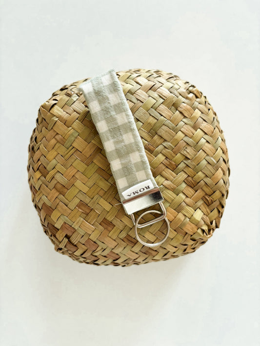 Llavero VICHY VERDE hecho artesanalmente en España.