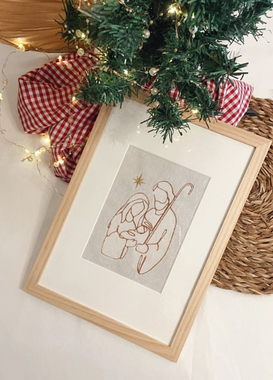 Nacimiento BORDADO ✨ hecho artesanalmente en España.