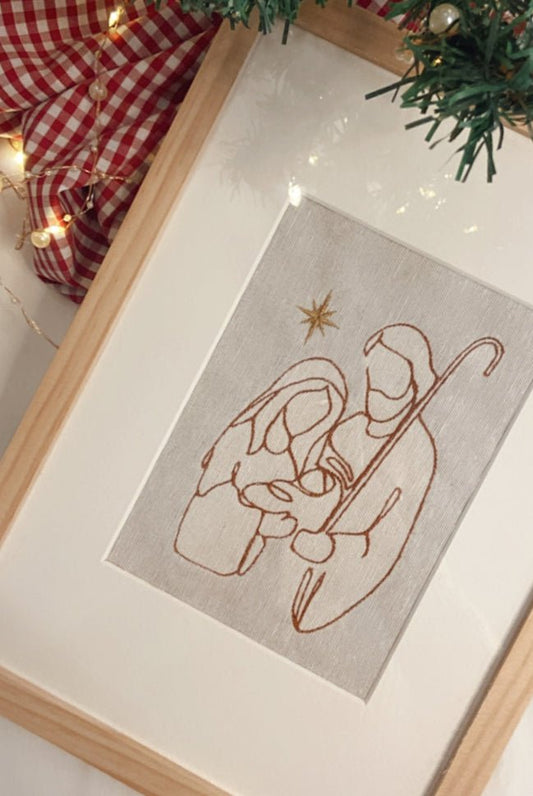 Nacimiento BORDADO ✨ hecho artesanalmente en España.