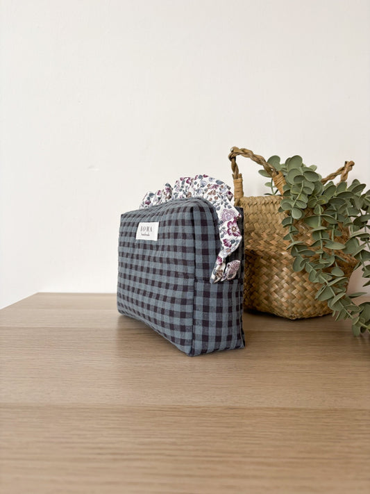 Neceser VICHY MARINO + volante EMMA hecho artesanalmente en España.