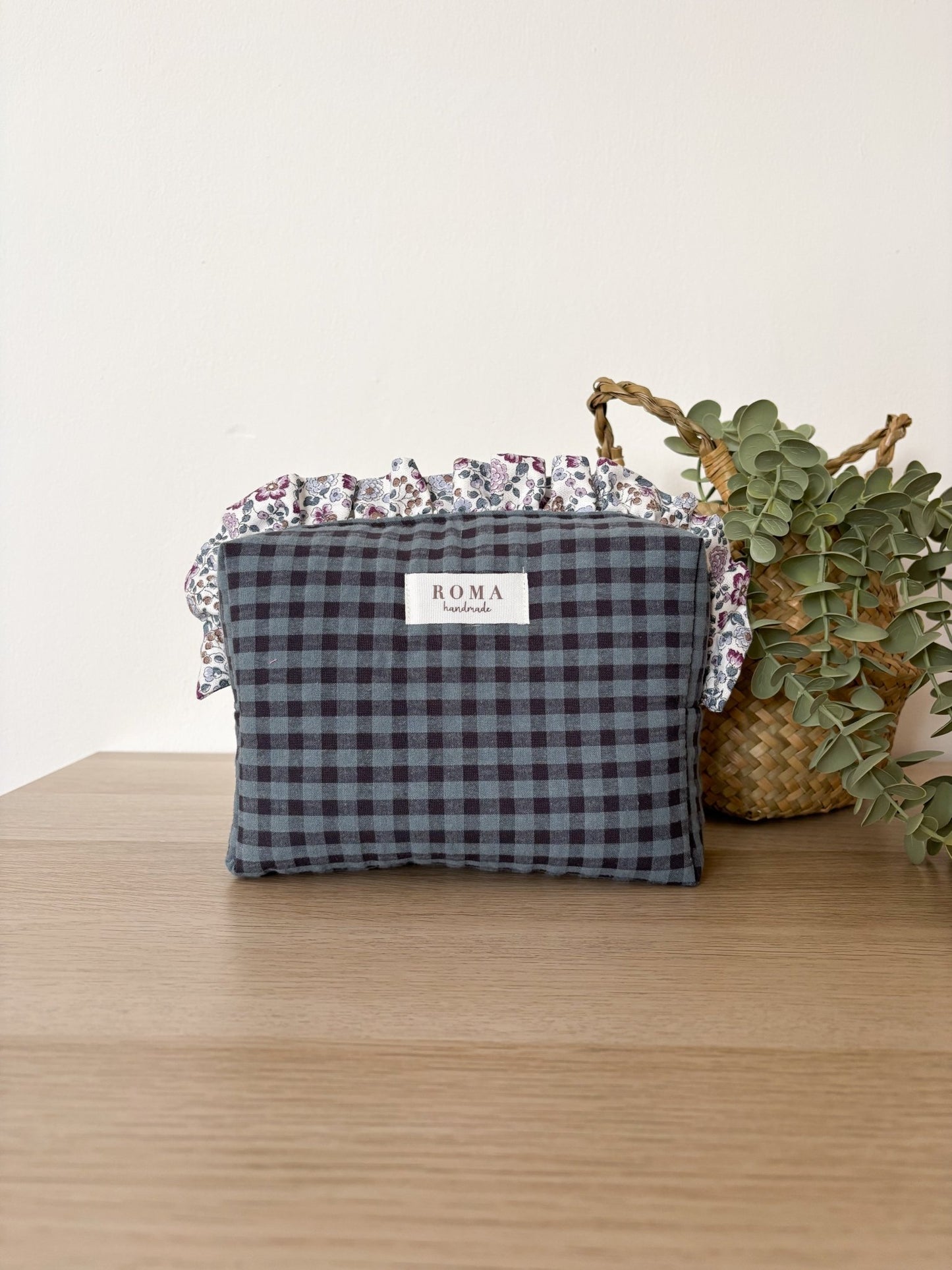 Neceser VICHY MARINO + volante EMMA hecho artesanalmente en España.