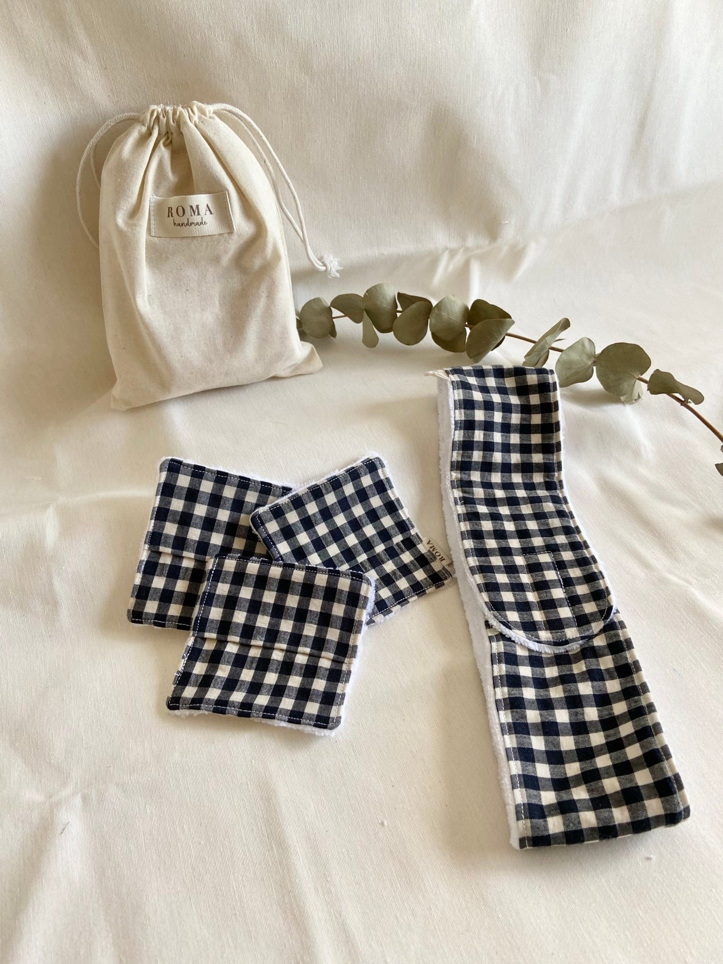 Pack Skincare reutilizables VICHY NEGRO hecho artesanalmente en España.