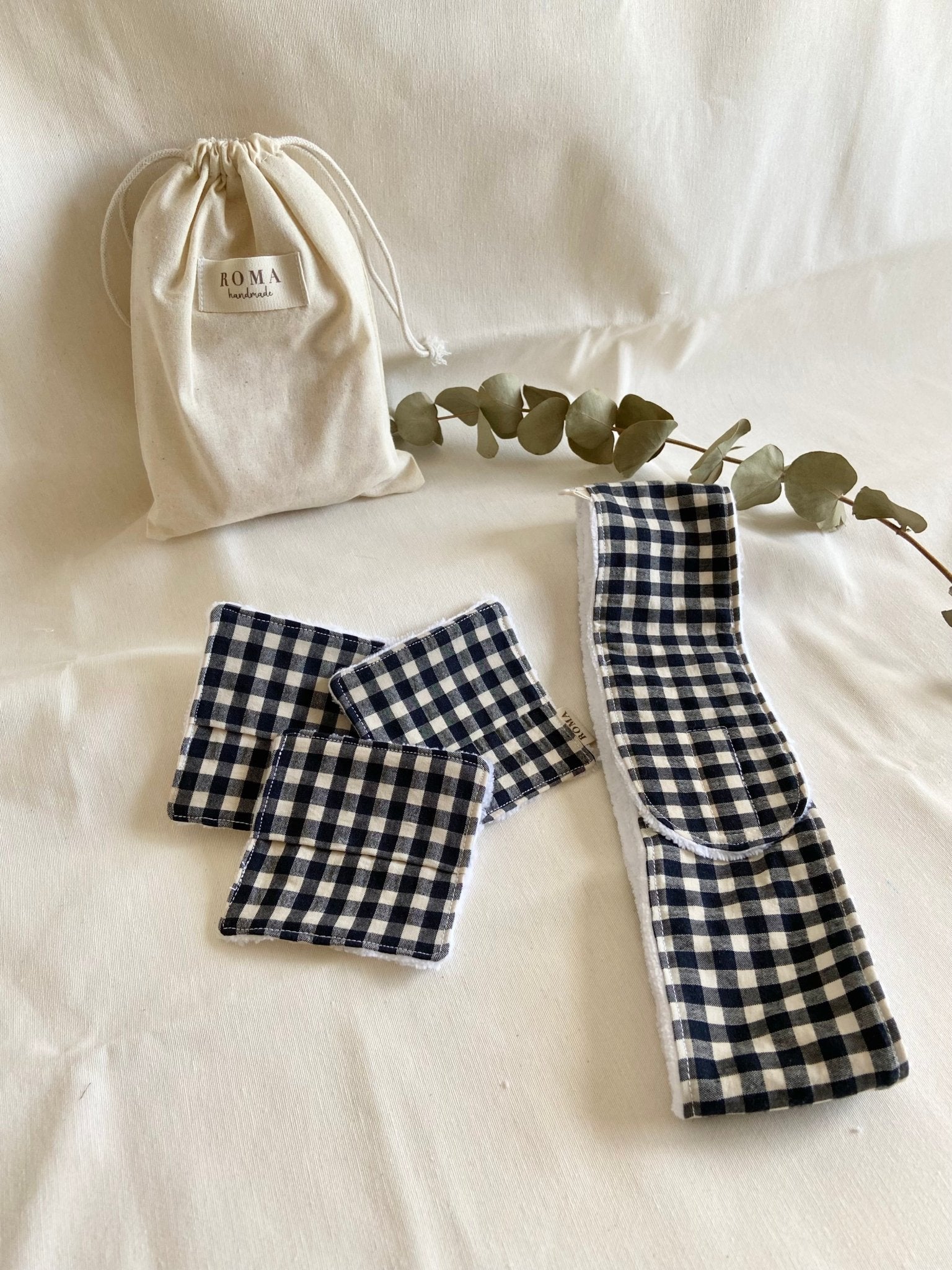 Pack Skincare reutilizables VICHY NEGRO hecho artesanalmente en España.