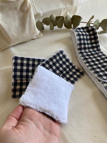 Pack Skincare reutilizables VICHY NEGRO hecho artesanalmente en España.