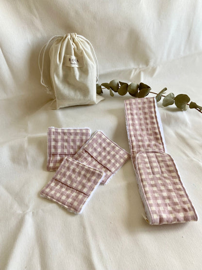 Pack Skincare reutilizables VICHY ROSA hecho artesanalmente en España.