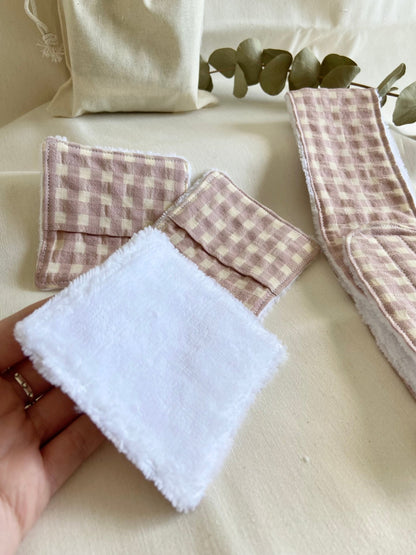 Pack Skincare reutilizables VICHY ROSA hecho artesanalmente en España.