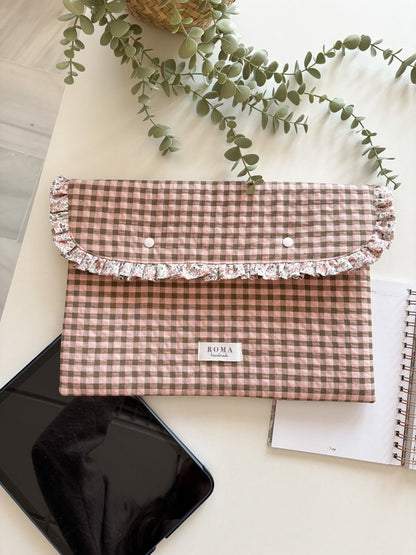 Portadocumentos VICHY CHOCOLATE hecho artesanalmente en España.